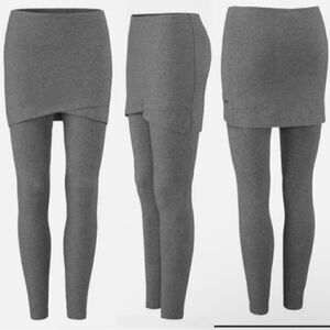 CABI | 5318 Skirted M Leggings Stretchy Modest Layered Look Size M Heather Gray